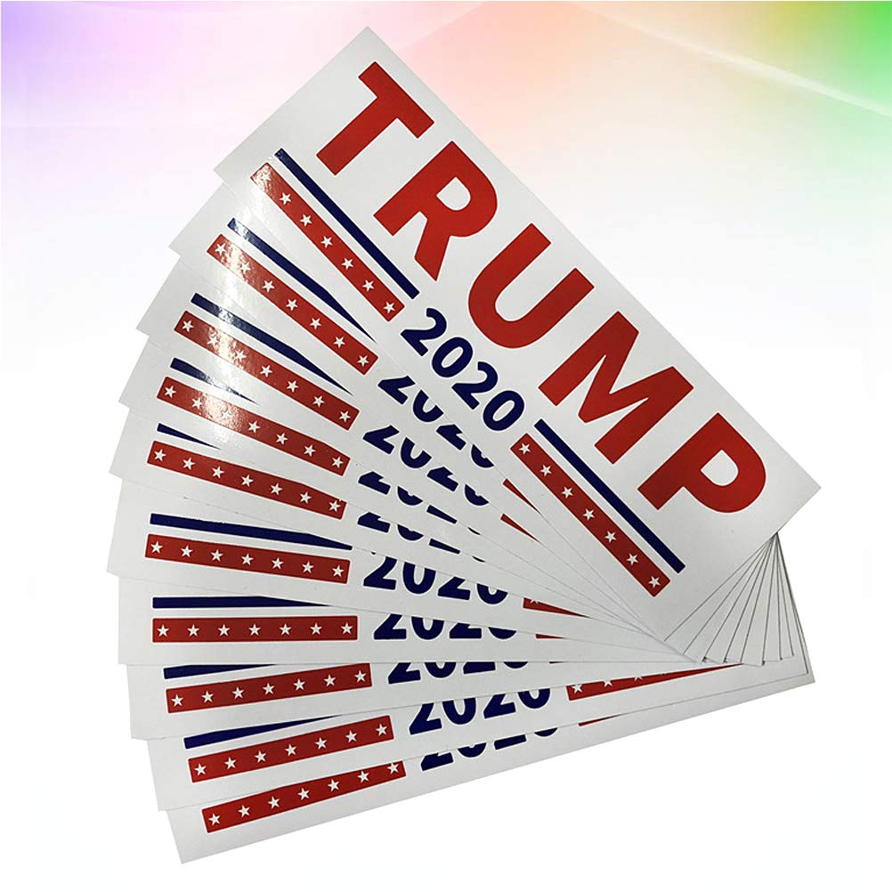 2020 Trump US President Car Stickers - 30-Piece White Decorative Auto Decals for Cars, Trucks & Windows | Political Campaign, Bumper Stickers, Vehicle Personalization