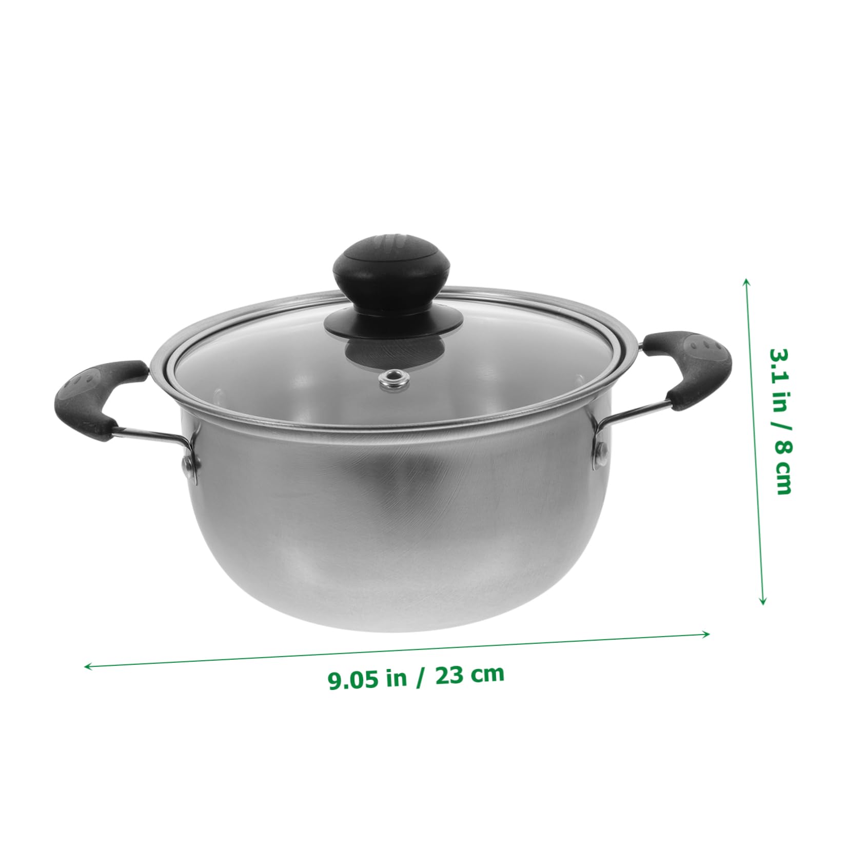 DOITOOL 1.6QT Small Stainless Steel Crock Pot with Lid - Stockpot, Soup Pot, Cooking Pot for Soups, Chili, Pasta, Curries & Stew - Perfect for Home Kitchen, Dorm Cooking & Camping Meals