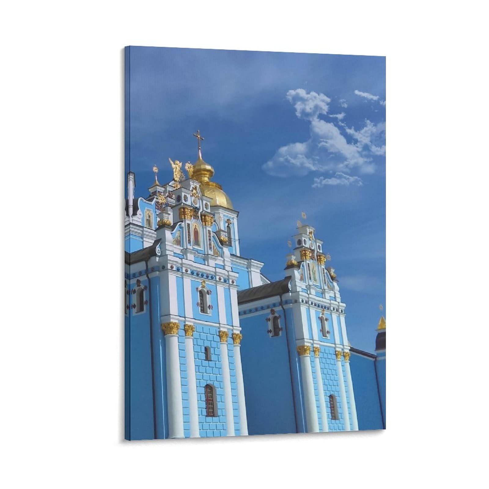 City Architecture Landscape Canvas Art Print - Modern Urban Skyline Wall Decor Poster for Living Room, Bedroom & Office - 24x36 Inch (60x90cm) - Perfect for Home Decor, Gift Ideas & Interior Design