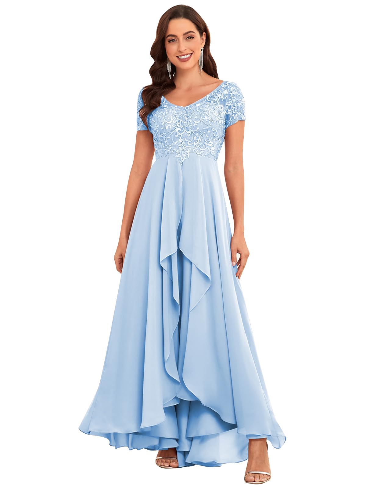 Elegant Lace Applique Mother of the Bride Dress - Long Formal Evening Gown for Weddings, Parties & Special Occasions | Perfect for Wedding Ceremonies, Receptions & Black-Tie Events