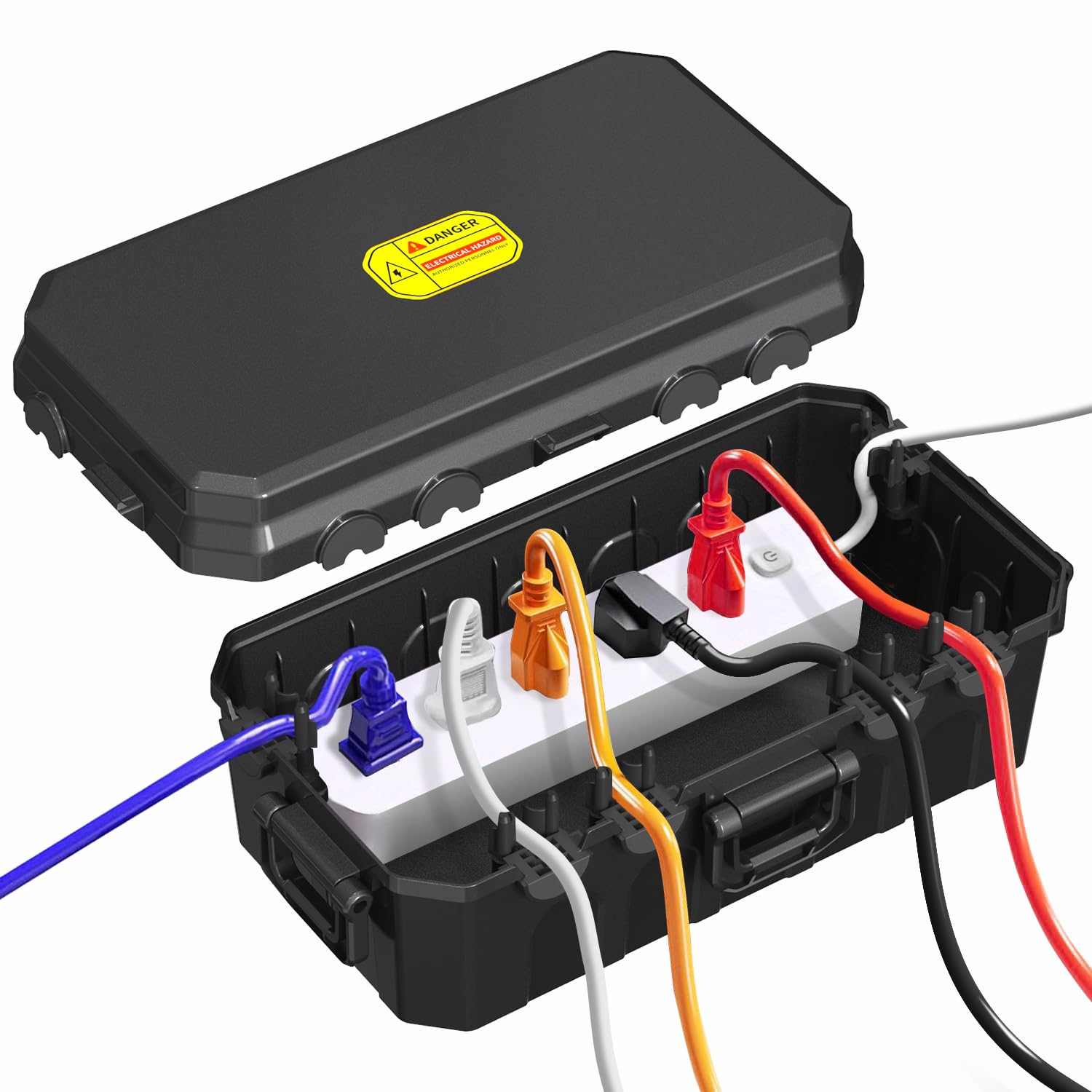10.5x5.3x4 Inch Medium Waterproof Electrical Junction Box - IP54 Rated Outdoor Extension Cord Enclosure with Timer Outlet Plug - Perfect for Holiday Lights, Garden Decor & Outdoor Power Protection
