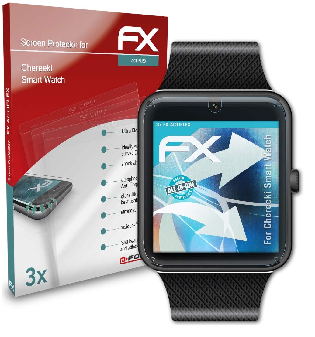 Chereeki Smart Watch Screen Protector - 3 Pack Ultra Clear Flexible Film for Scratch Protection | Perfect for Workouts, Running & Daily Use