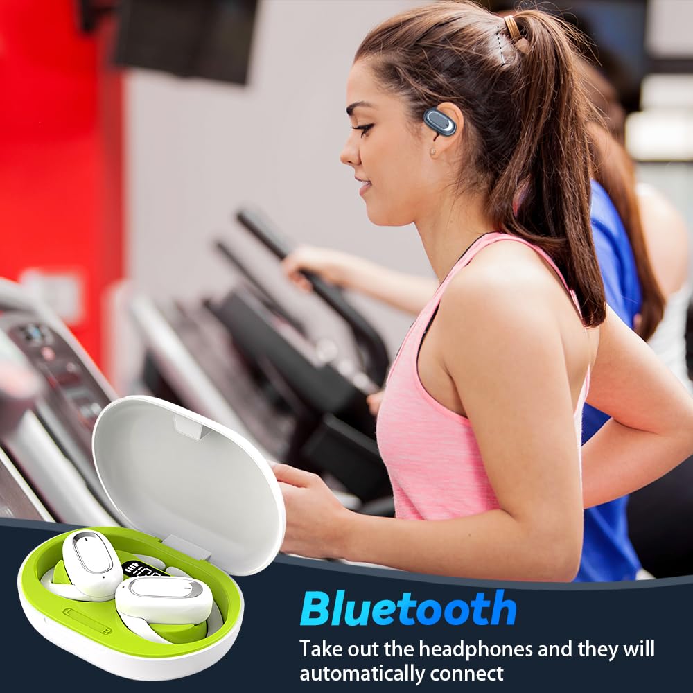 OneNine Latest 3D Surround Sound Open OWS Bluetooth Headphones - Wireless Noise Cancelling Hanging Earphones, IPX5 Waterproof Open Ear Earbuds for Cycling, Running, Workouts & Outdoor Sports | Comfortable for All-Day Wear