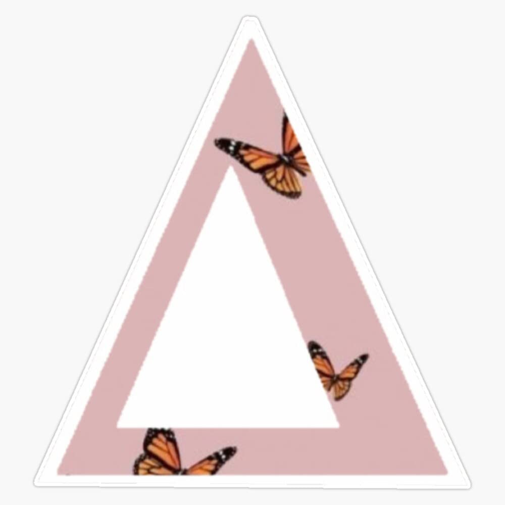 Butterfly Delta Vinyl Bumper Sticker - 6 Mil Thick, 5 Inch - Waterproof Decal for Cars, Laptops, Windows - Perfect for Outdoor Use & Personalization