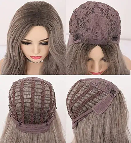 Long Wavy Synthetic Wig with Natural Center Part - Perfect for Cosplay, Halloween, and Daily Fashion Styling