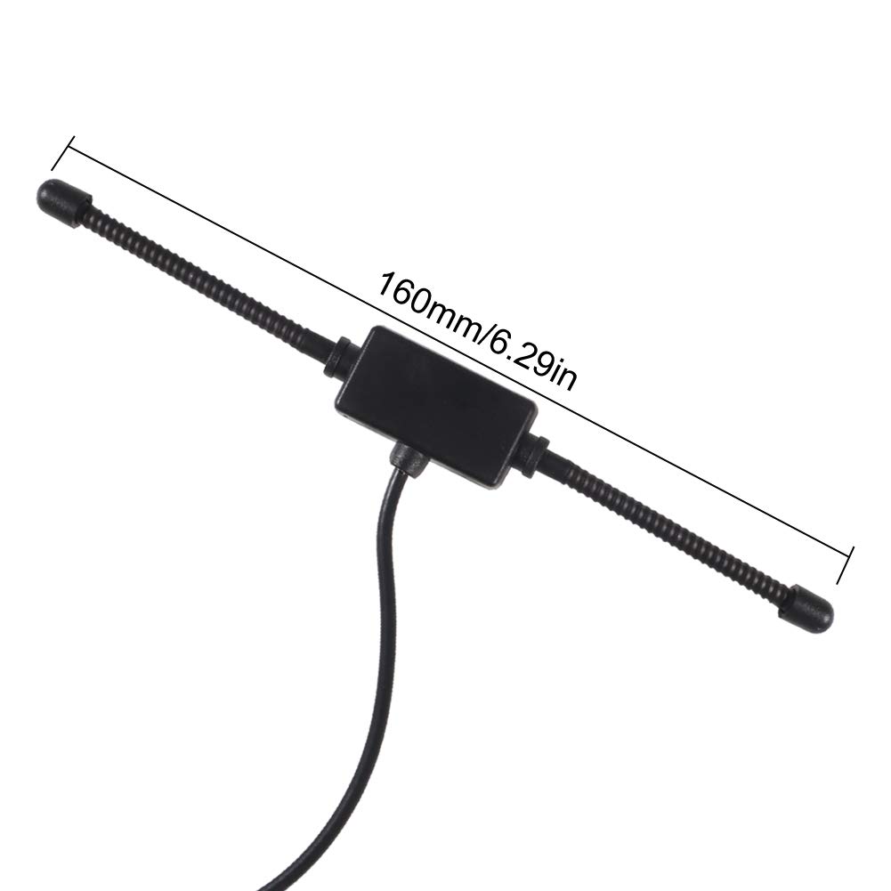 Universal Car Stereo AM FM Dipole Antenna - 10ft Hidden Adhesive Mount AM/FM Radio Antenna for Vehicle, Truck, SUV | DIN Male Plug Connector | Enhanced Radio Reception for Road Trips & Daily Commuting