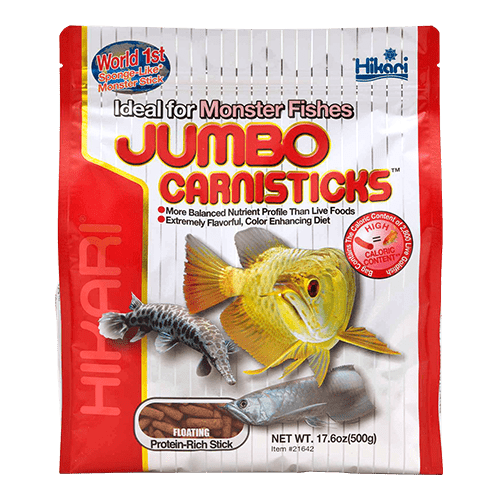 Hikari Tropical Jumbo Carnisticks Fish Food - High Protein Floating Sticks for Tropical Fish, Cichlids & Large Aquarium Fish - Ideal for Daily Feeding & Growth Enhancement