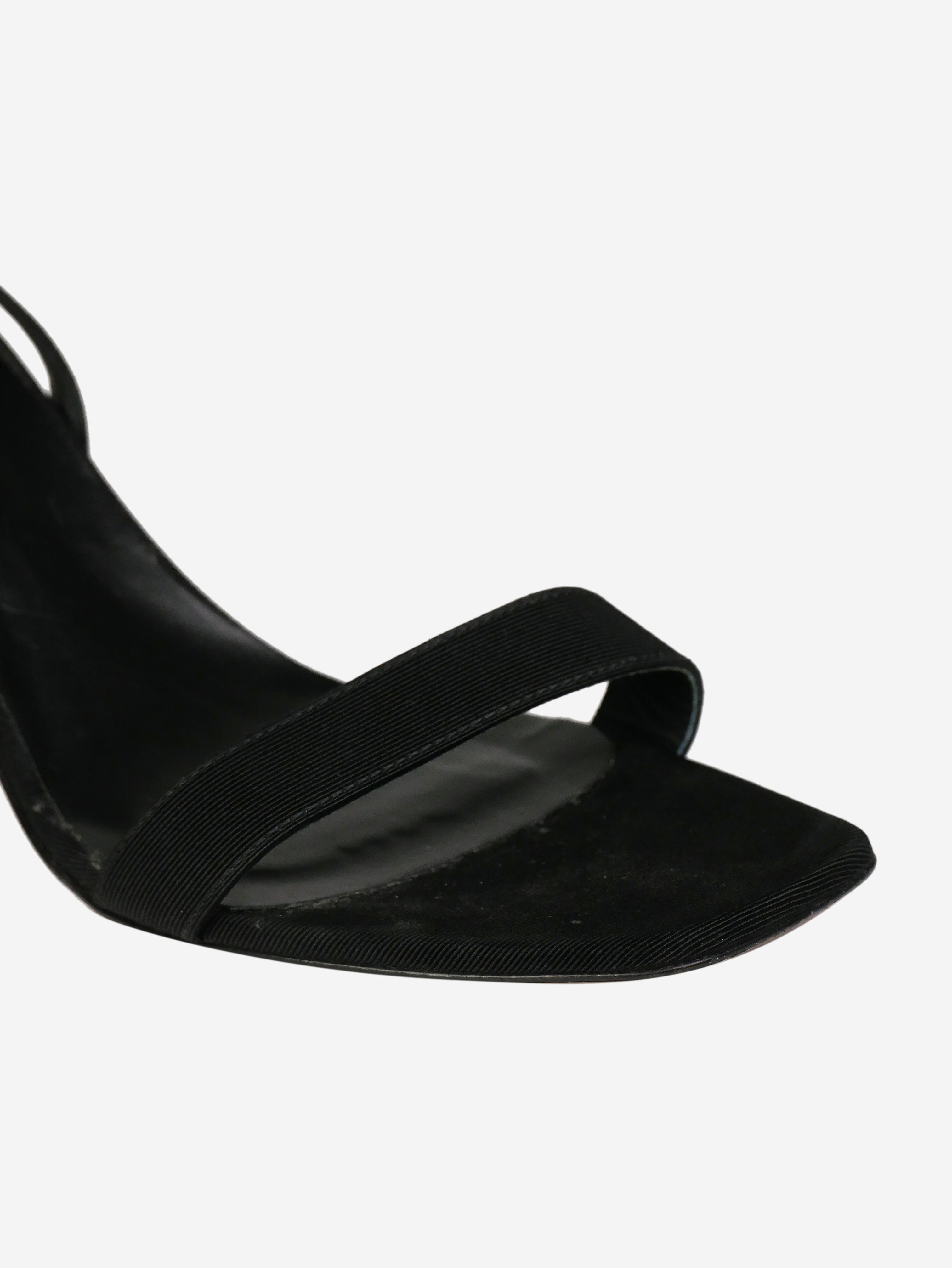 Stylish Black Slingback Sandal Heels - Women's Size EU 38 (US 8) | Comfortable Summer Dress Shoes for Weddings, Parties & Office Wear