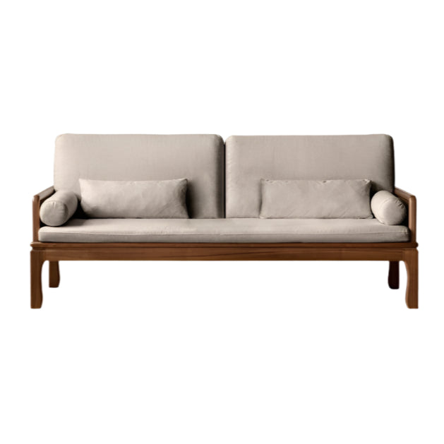 85x200x86 cm / Walnut Color / oak mat smoke chestnut brown sofa