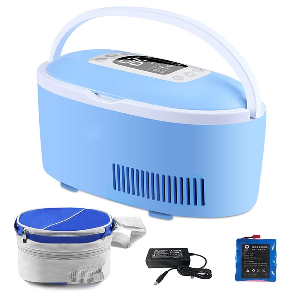 Portable Insulin Cooler Box with Rechargeable Lithium Battery - Mini Medical Fridge Maintains 2-8°C for 24 Hours - USB & Car Charger Included - Perfect for Travel, Camping & Diabetes Care