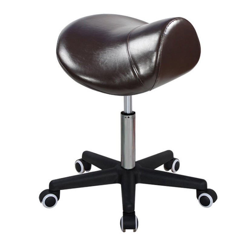 Master Massage® Professional Ergonomic Swivel Saddle Stool - Adjustable Hydraulic Posture Chair for Therapists & Office Workers (Rich Coffee Brown) - Perfect for Massage Clinics, Chiropractic Offices & Home Workstations