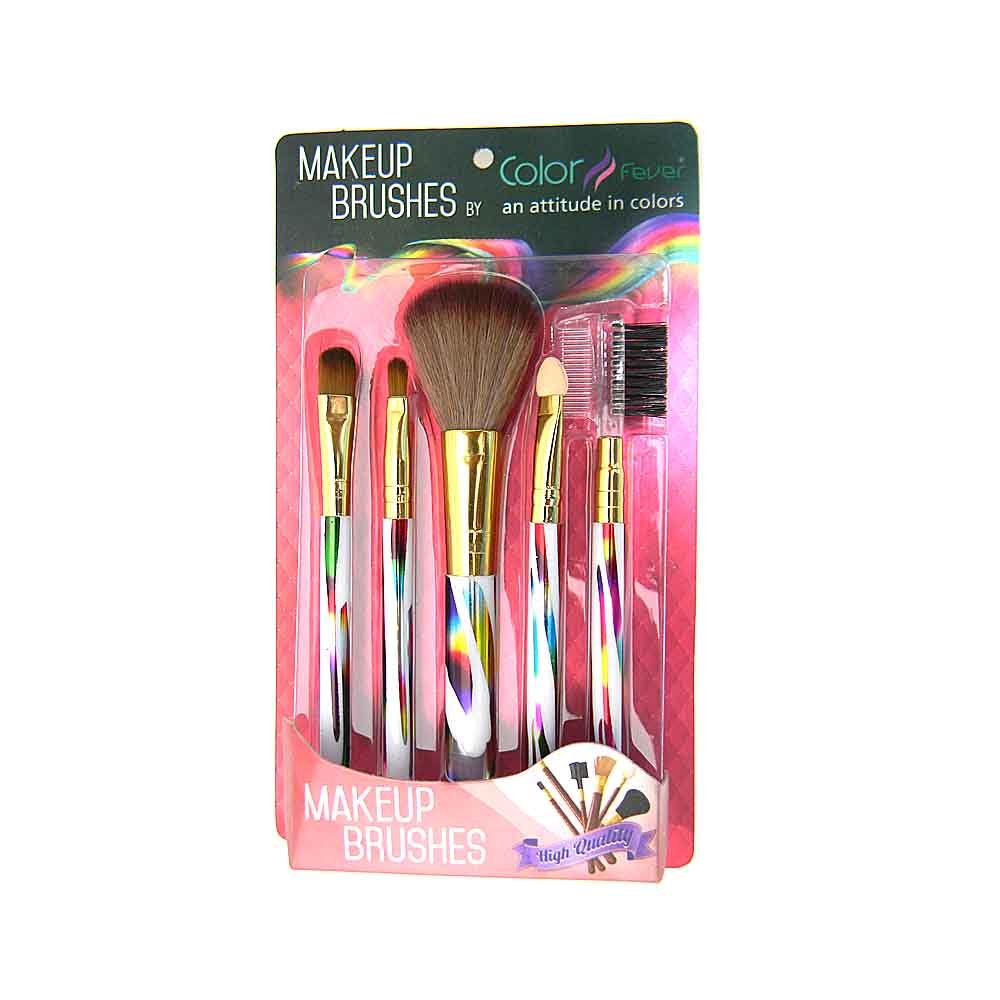 Premium Rainbow Makeup Brush Set - 12 Piece Color Fever Collection for Professional & Everyday Makeup - Soft Synthetic Bristles, 200g - Perfect for Makeup Artists, Beginners & Beauty Enthusiasts (Ideal for Eyeshadow, Foundation, Blending & Contouring)