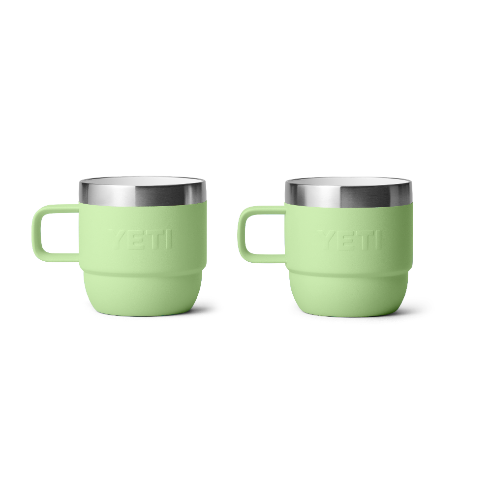 Rambler 6 oz Stackable Mugs (2 Pack) - Insulated Stainless Steel Camping Cups for Coffee, Tea & Outdoor Adventures - Perfect for Hiking, Picnics & Travel