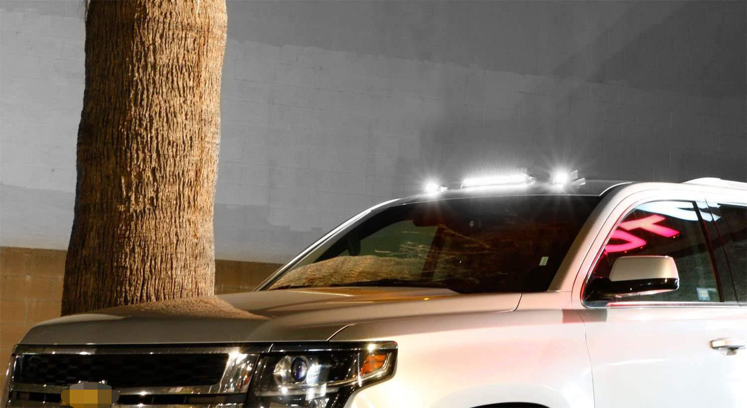 3pc Smoked Lens White LED Cab Roof Clearance Light Kit for Chevy GMC Trucks - Heavy Duty Off-Road Lighting for Pickup Trucks & Work Vehicles