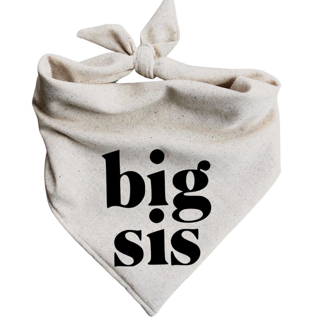 Big Sister Dog Bandana - Matching Pregnancy Announcement & Baby Shower Gift for Dogs (X-Small) | Perfect for Gender Reveals, Newborn Photos & Family Matching Outfits