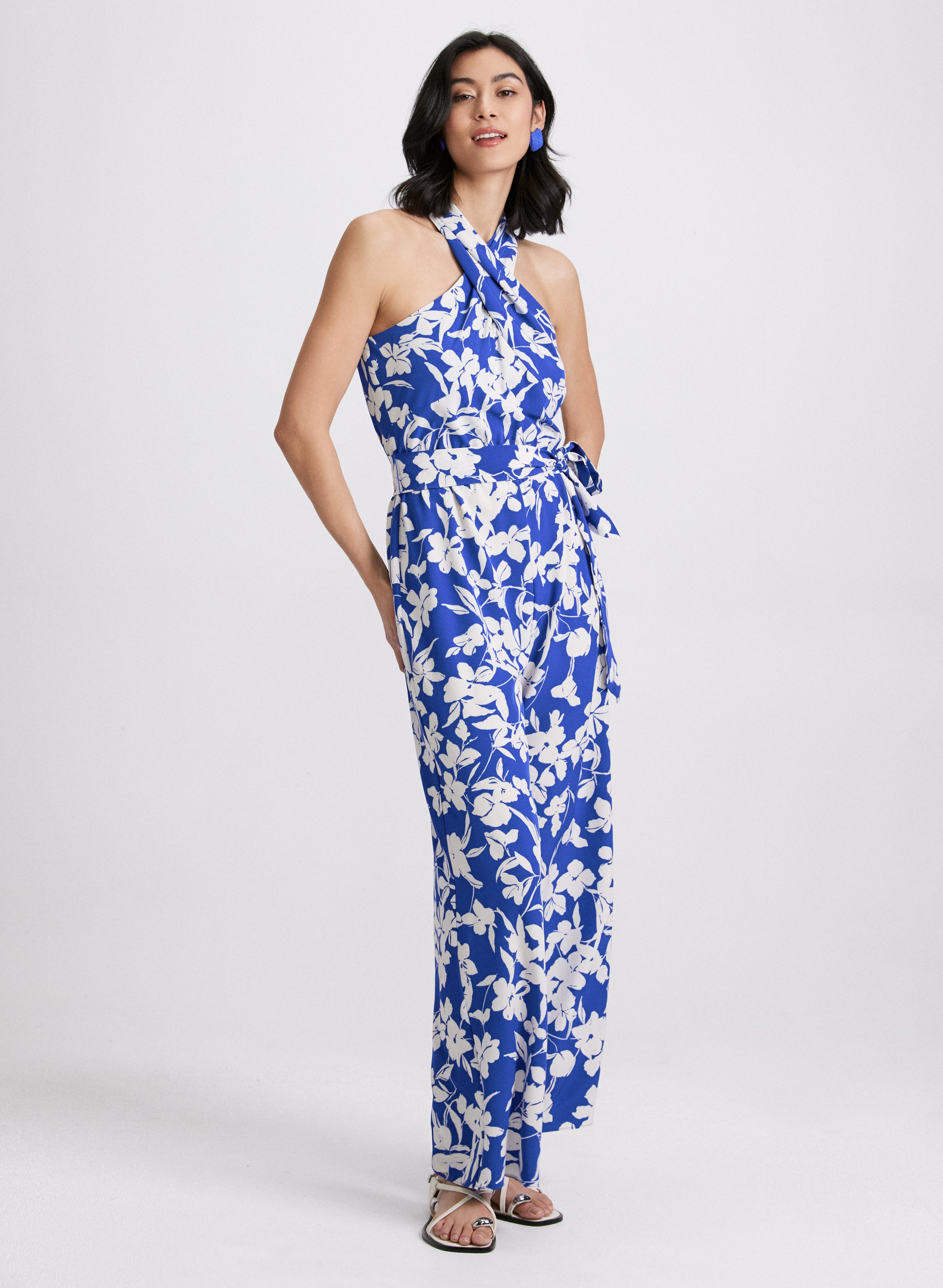 Floral Print Jumpsuit for Women - Stylish Summer Romper with Pockets | Perfect for Beach, Vacation & Casual Outings