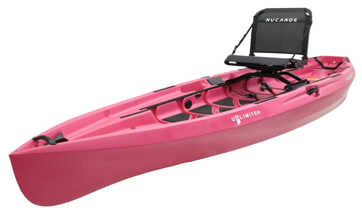 NuCanoe Unlimited Fishing Kayak with Fusion 360 Seat - Stable & Comfortable Fishing Kayak for Lakes, Rivers & Ocean | Perfect for Anglers & Outdoor Adventures