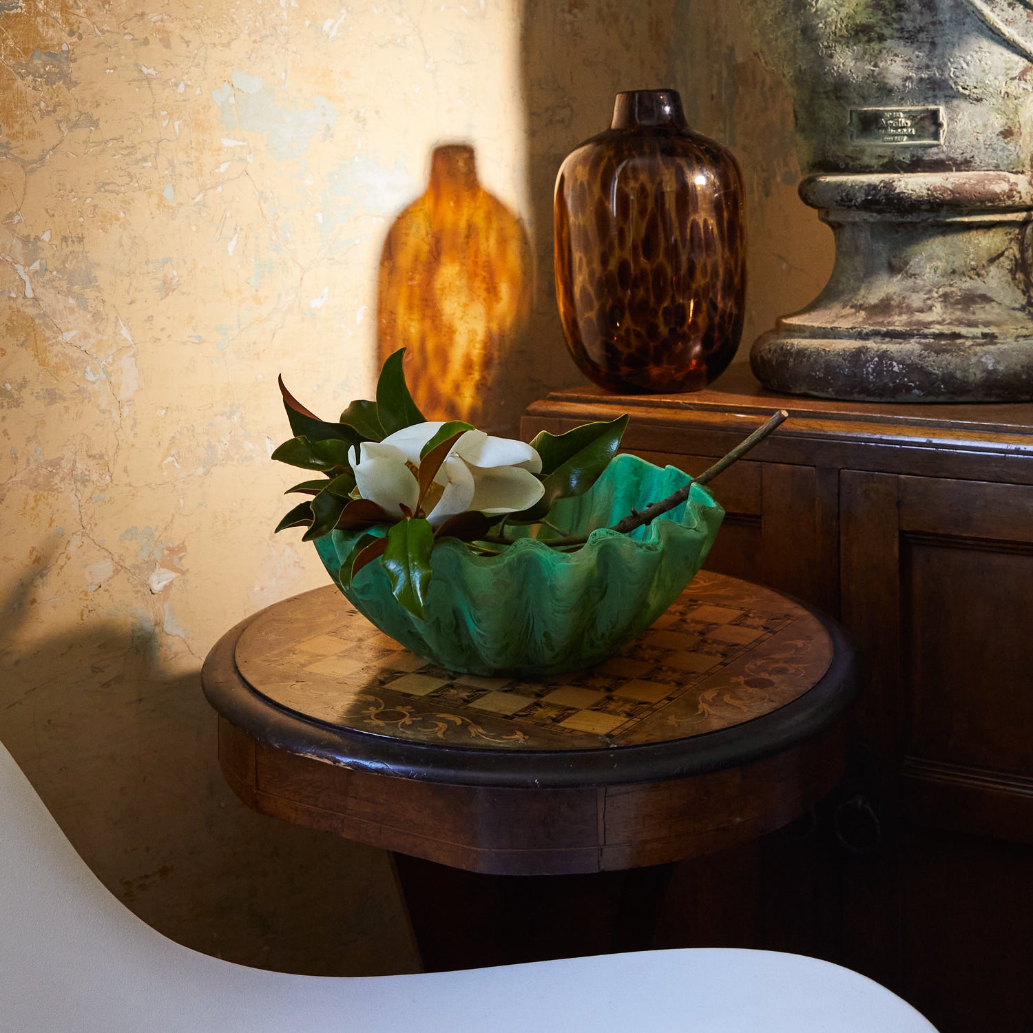 Venus Bowl - Emerald Green Ceramic Serving Bowl for Salads, Pasta & Desserts | Elegant Dining & Entertaining Tableware