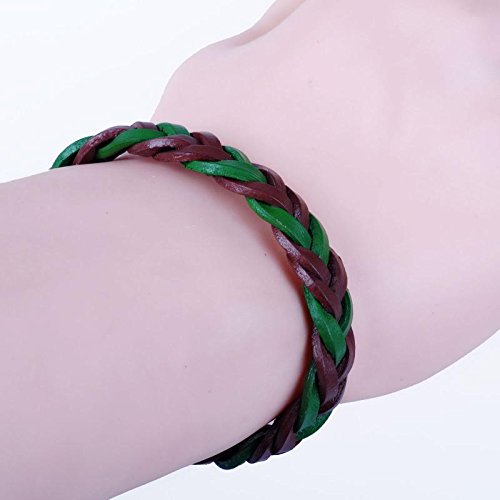 Braided Leather Wristband Bracelet for Men & Women - Unisex Adjustable Handmade Gift for Valentine's Day, Anniversary or Birthday - Perfect for Couples, Teens and Everyday Fashion Accessory