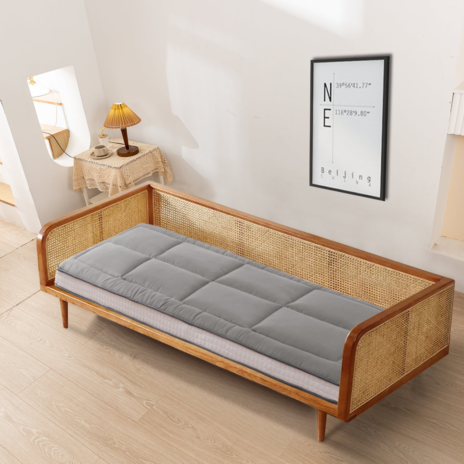 MAXYOYO 32 x 75 Inch Cot Size Futon Mattress - Foldable Floor Mattress, Tatami Mat for Guest Bed, Camping & Home Decor | Comfortable & Space-Saving Sleeping Solution