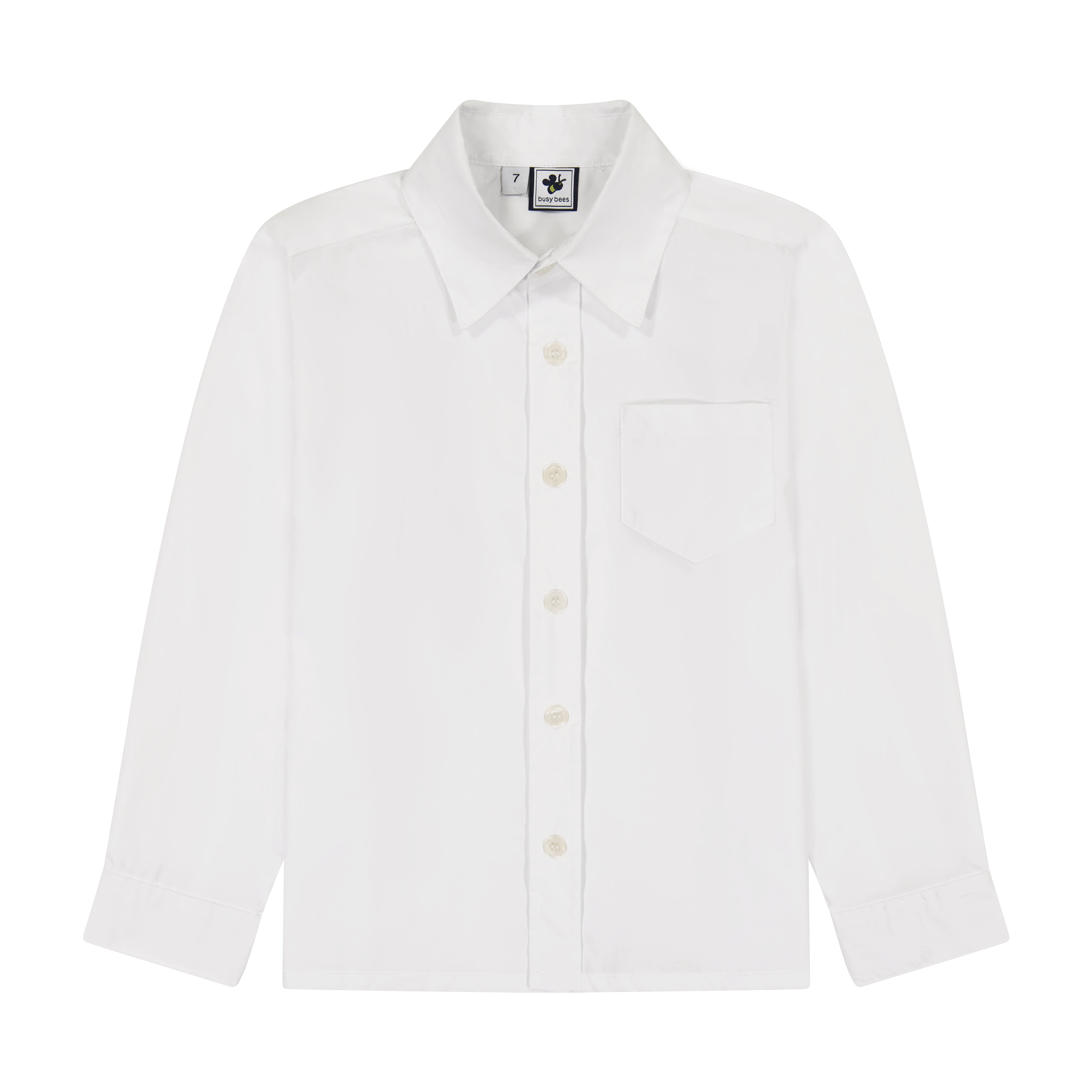 Boys Point Collar Dress Shirt - Classic White Button Down Shirt for Kids | Perfect for School, Parties & Formal Occasions