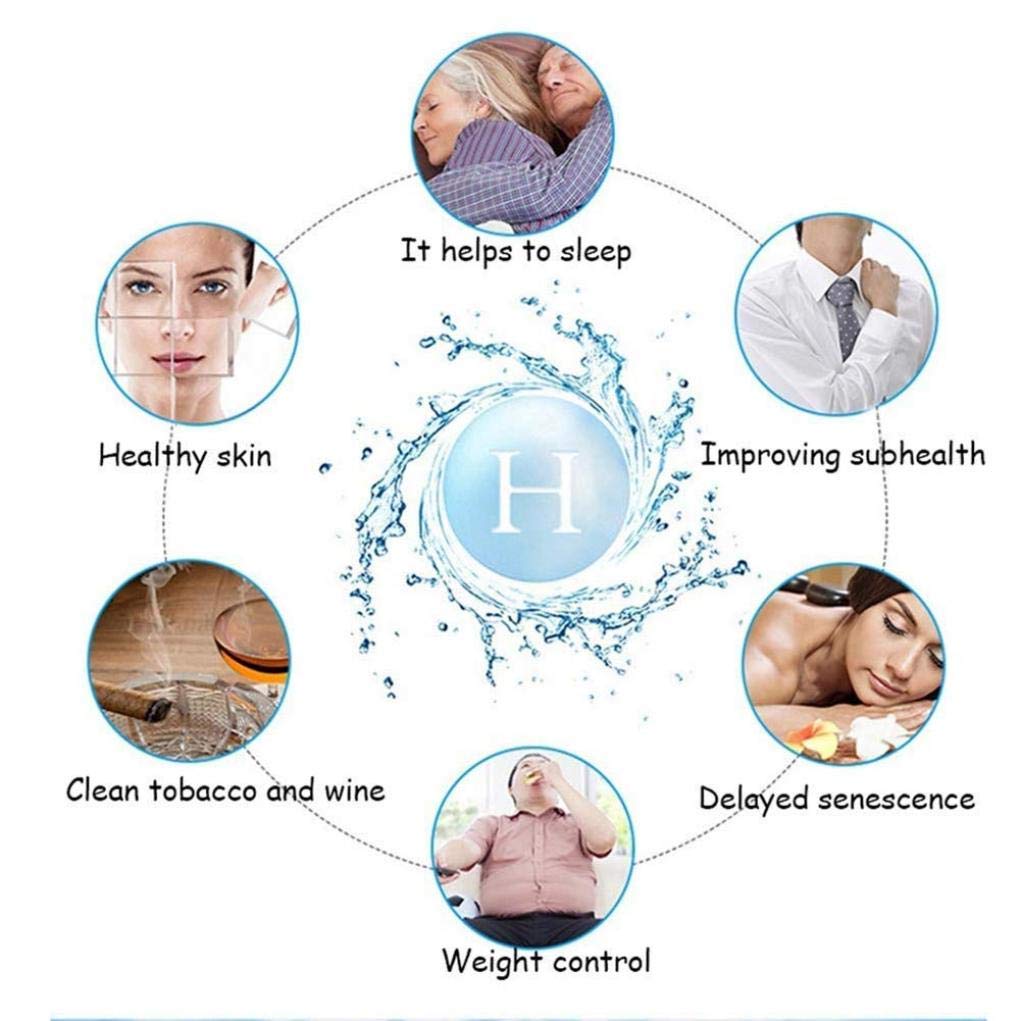 Premium Glass Hydrogen Rich Water Bottle with Stainless Steel Lid - Alkaline Energy Cup & Ionized Water Generator - Perfect for Hydration, Detox & Wellness at Home, Gym or Travel
