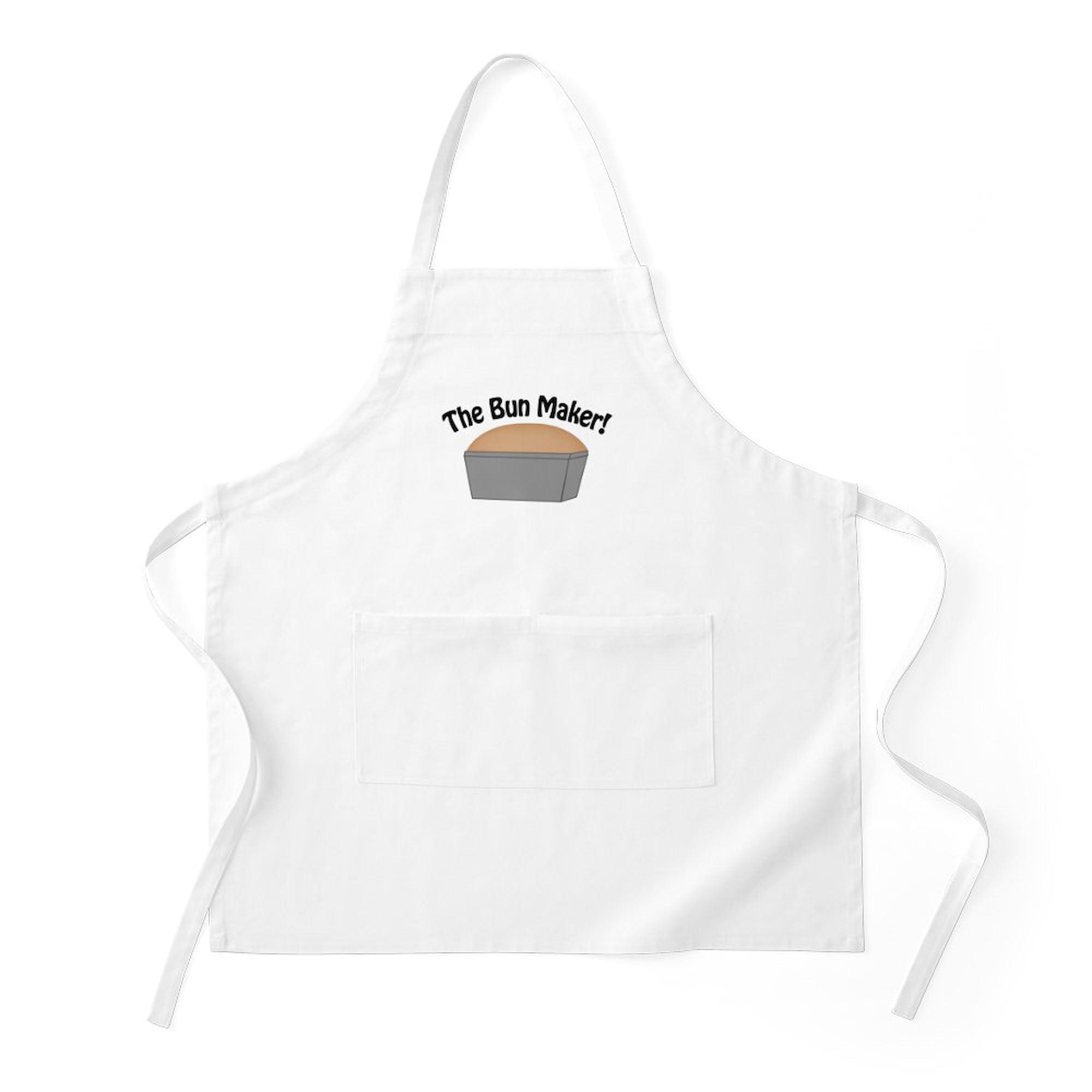 CafePress The Bun Maker Kitchen Apron with Pockets - Adjustable Grilling & Baking Apron for BBQ, Cooking & Baking - Perfect for Home Chefs & Outdoor Grilling
