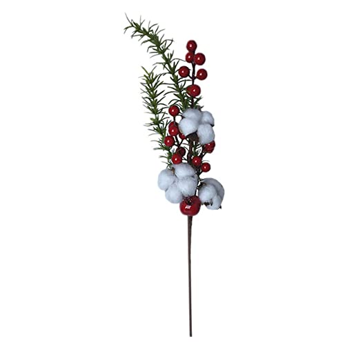 XIAOUXING Artificial Outdoor Plants - 3 Heads Fake Money Leaf Lavender & Cotton Berry Branch for Wedding, Home Decor, Party Arrangement - Realistic Faux Greenery for Indoor/Outdoor Use (Color A1)