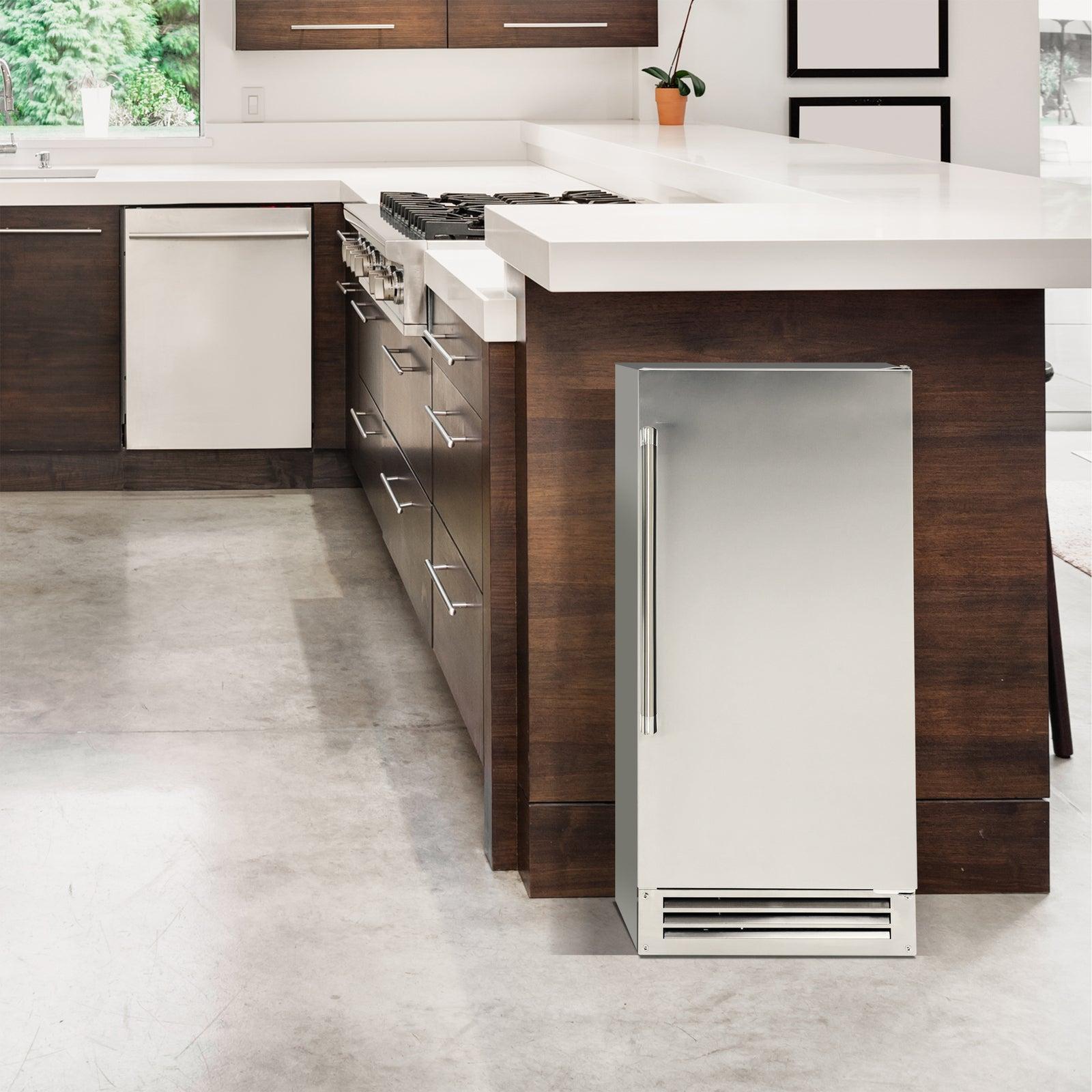 Avanti Elite IME49U3SIS Built-In or Freestanding Ice Maker - 49 lbs Daily Production, Stainless Steel - Perfect for Home Bars, Restaurants, and Offices