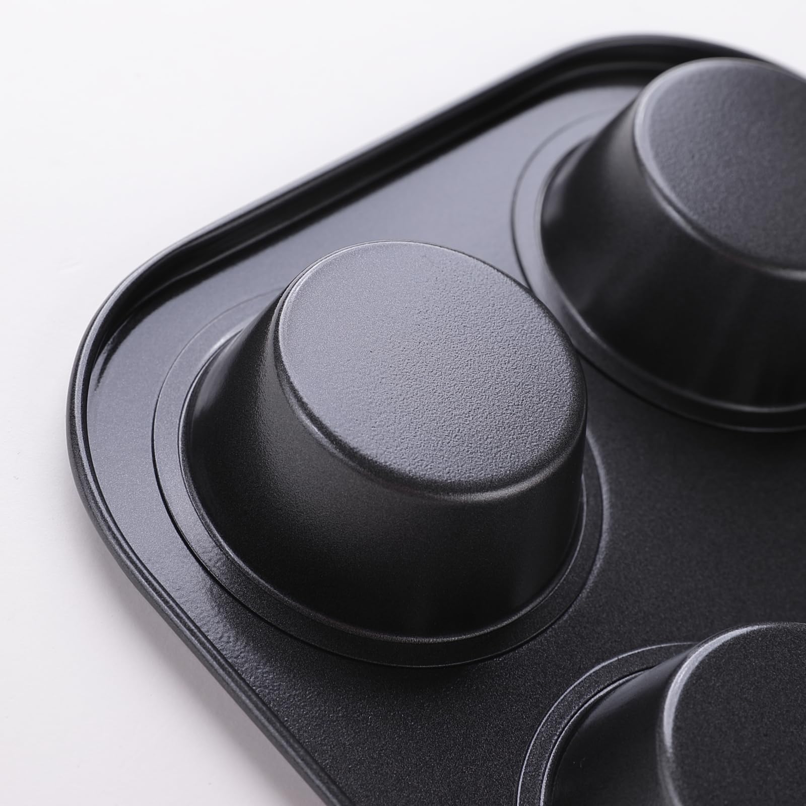 Kuber Industries 6-Slot Non-Stick Cupcake Baking Pan | Premium Black Muffin & Small Cake Mold for Home Baking | Perfect for Birthday Parties, Tea Time & Holiday Desserts