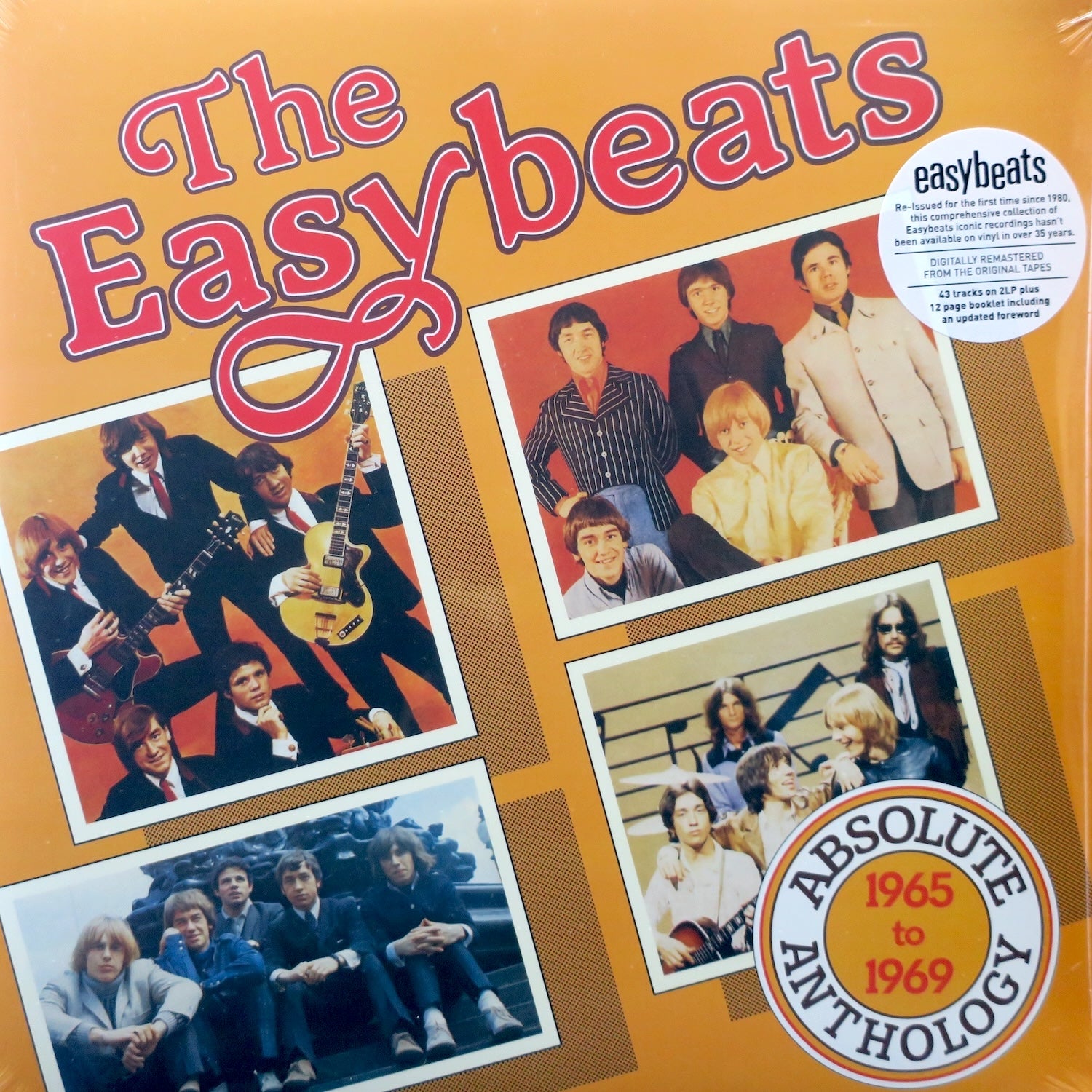 EASYBEATS 'Absolute Anthology 1965-69' Remastered Vinyl 2LP Record - Classic Rock Music Collection for Vinyl Enthusiasts & Home Listening