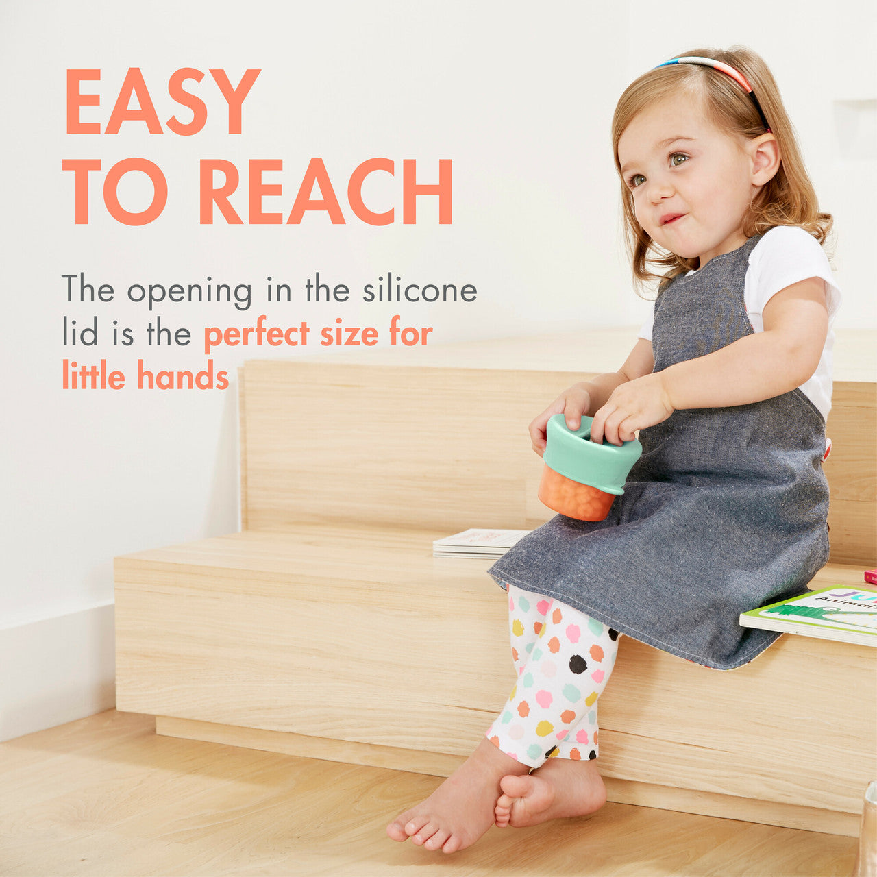 Boon SNUG SNACK Universal Silicone Snack Cup with Lid - Perfect for Baby Food, Toddler Snacks, and On-the-Go Travel