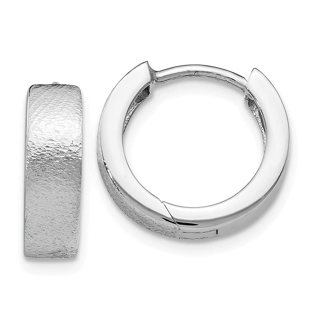 Radiant Essence Sterling Silver Huggie Hoop Earrings for Women | Textured Design | Perfect for Everyday Wear & Special Occasions