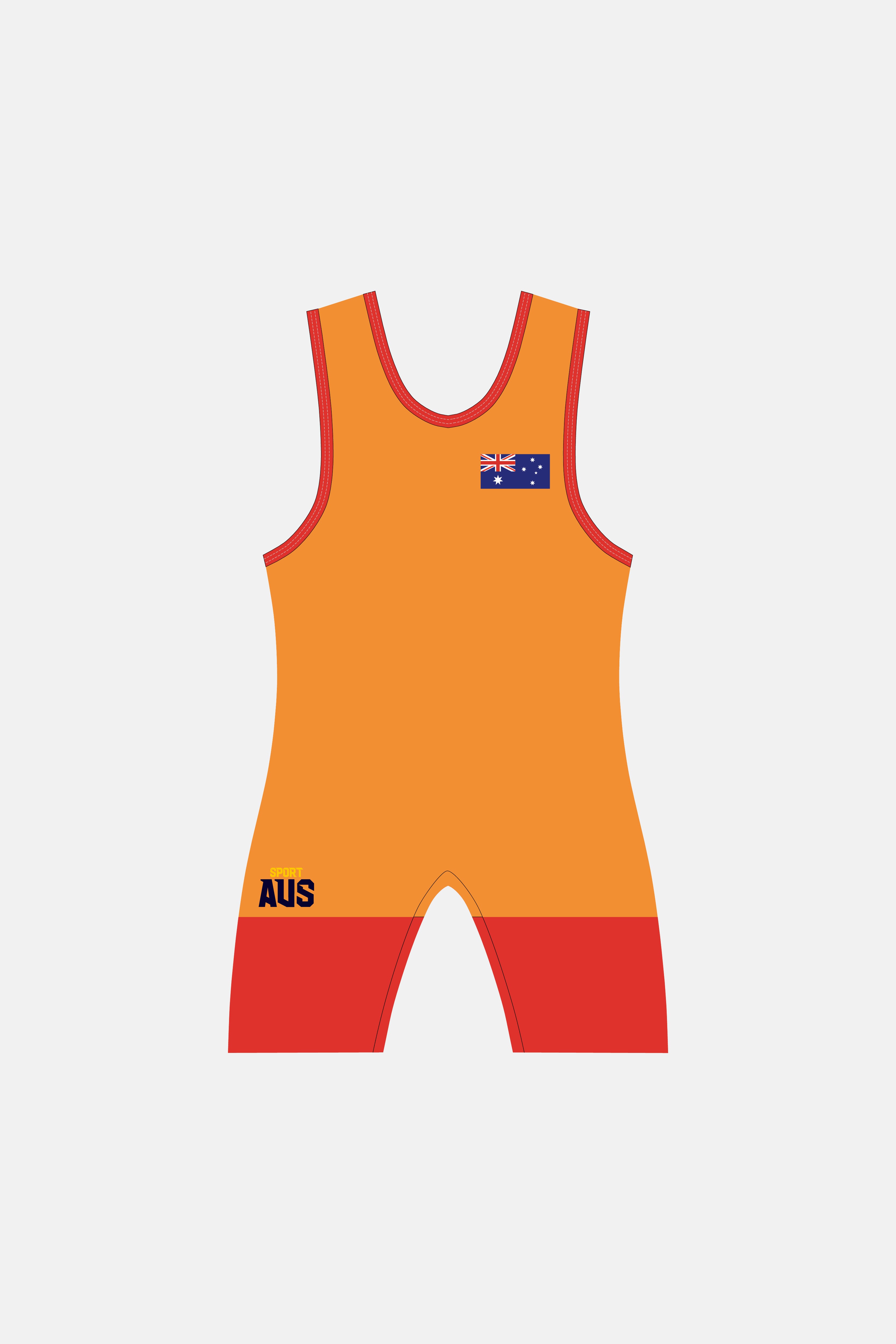 Men's Orange Wrestling Suit - Breathable & Stretchable Singlet for MMA, BJJ & Training - Perfect for Competitions & Gym Workouts