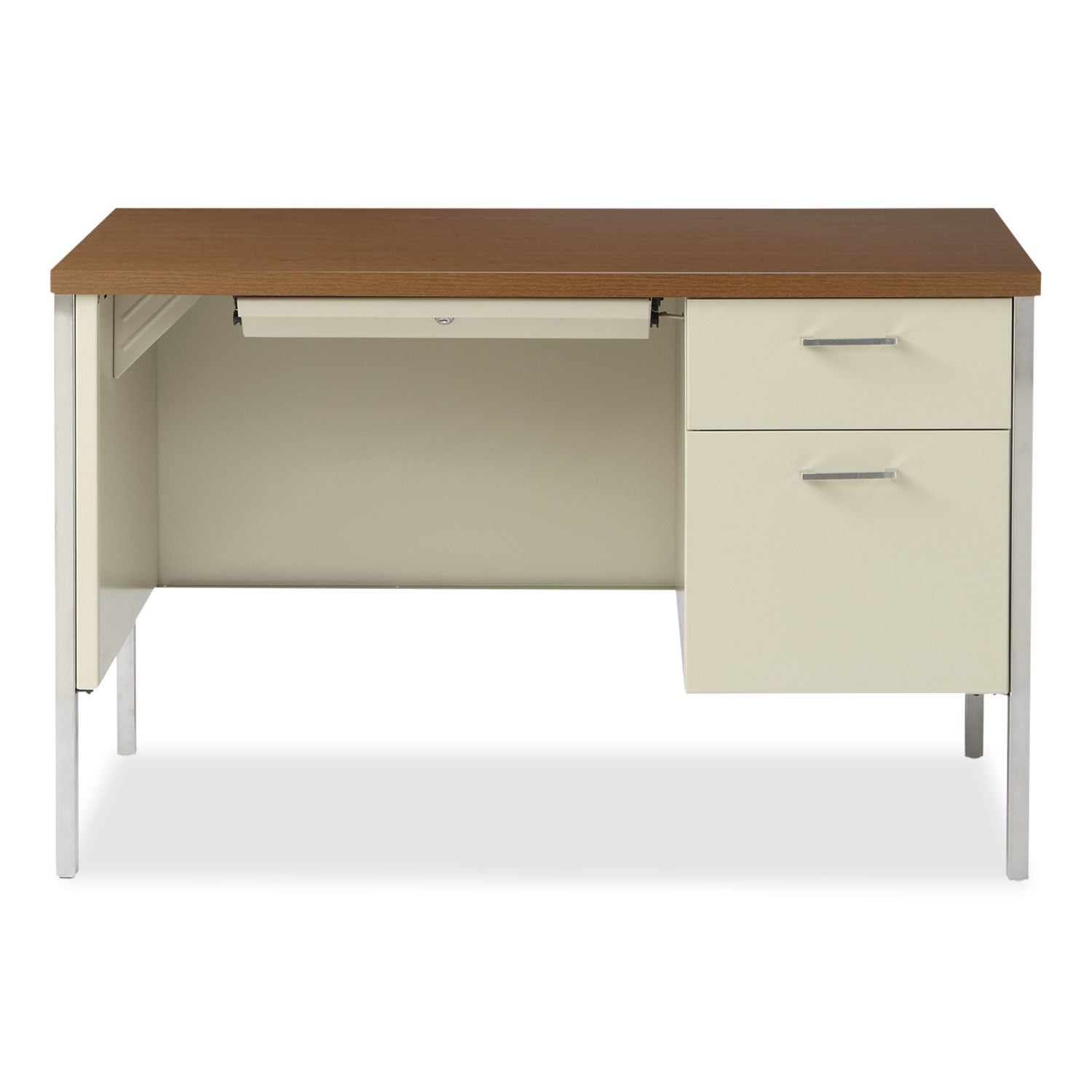 Alera® Single Pedestal Steel Office Desk - 45.25