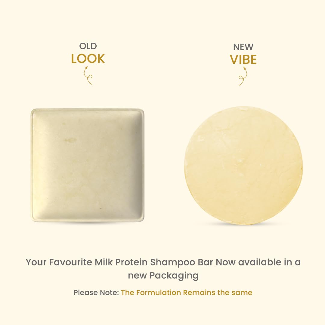 Earth Rhythm Milk Shampoo Bar - Sulfate & Paraben Free, Plastic-Free 80g Natural Hair Cleanser | Gentle Daily Use for All Hair Types | Eco-Friendly Cardboard Packaging | Perfect for Travel, Gym & Zero-Waste Lifestyle