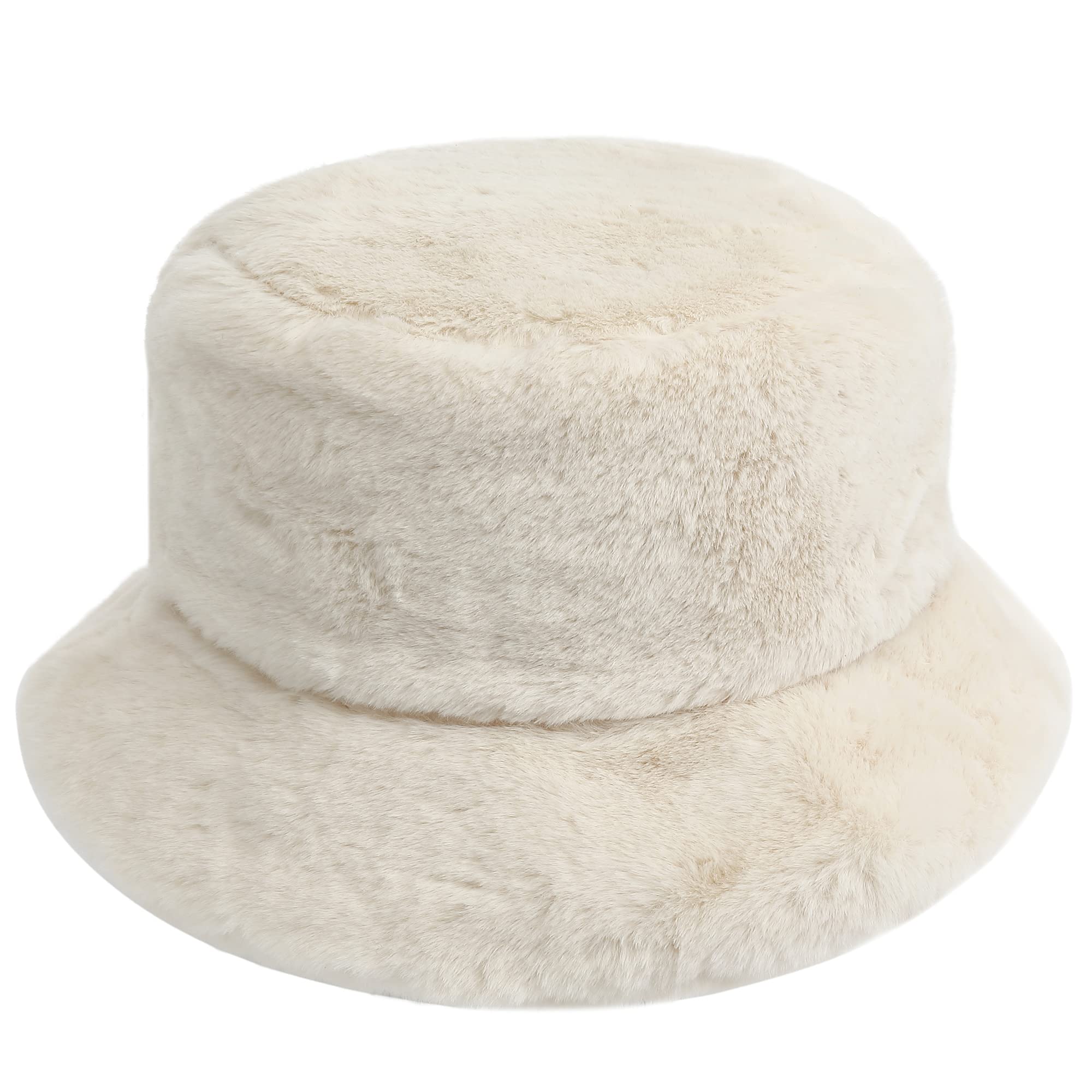 Cozy Winter Furry Bucket Hat for Women & Men - Warm Fluffy Fuzzy Beanie with Ear Flaps, Soft Fleece Lined Cold Weather Hat for Skiing, Snowboarding & Outdoor Activities