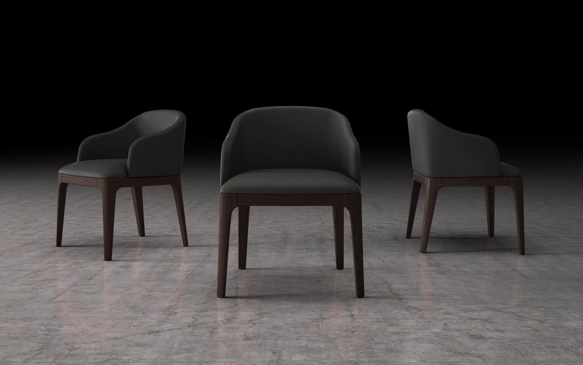 Wooster Eco Pelle Leather Dining Arm Chair - 2 Color Options | Modern & Durable for Home, Office, Restaurant
