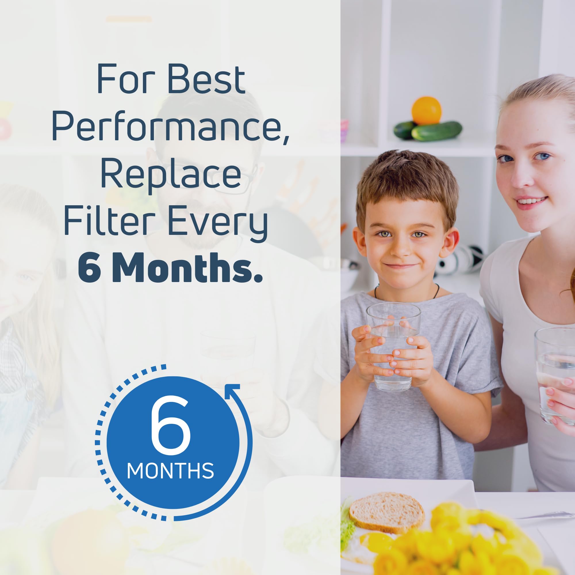 6-Pack GE GSHF6LGBCHBB Refrigerator Water Filter Replacement - Compatible with GE MWF & MWFP Fridge Water Filters | Improves Taste & Reduces Contaminants | Perfect for Clean Drinking Water & Ice Cubes