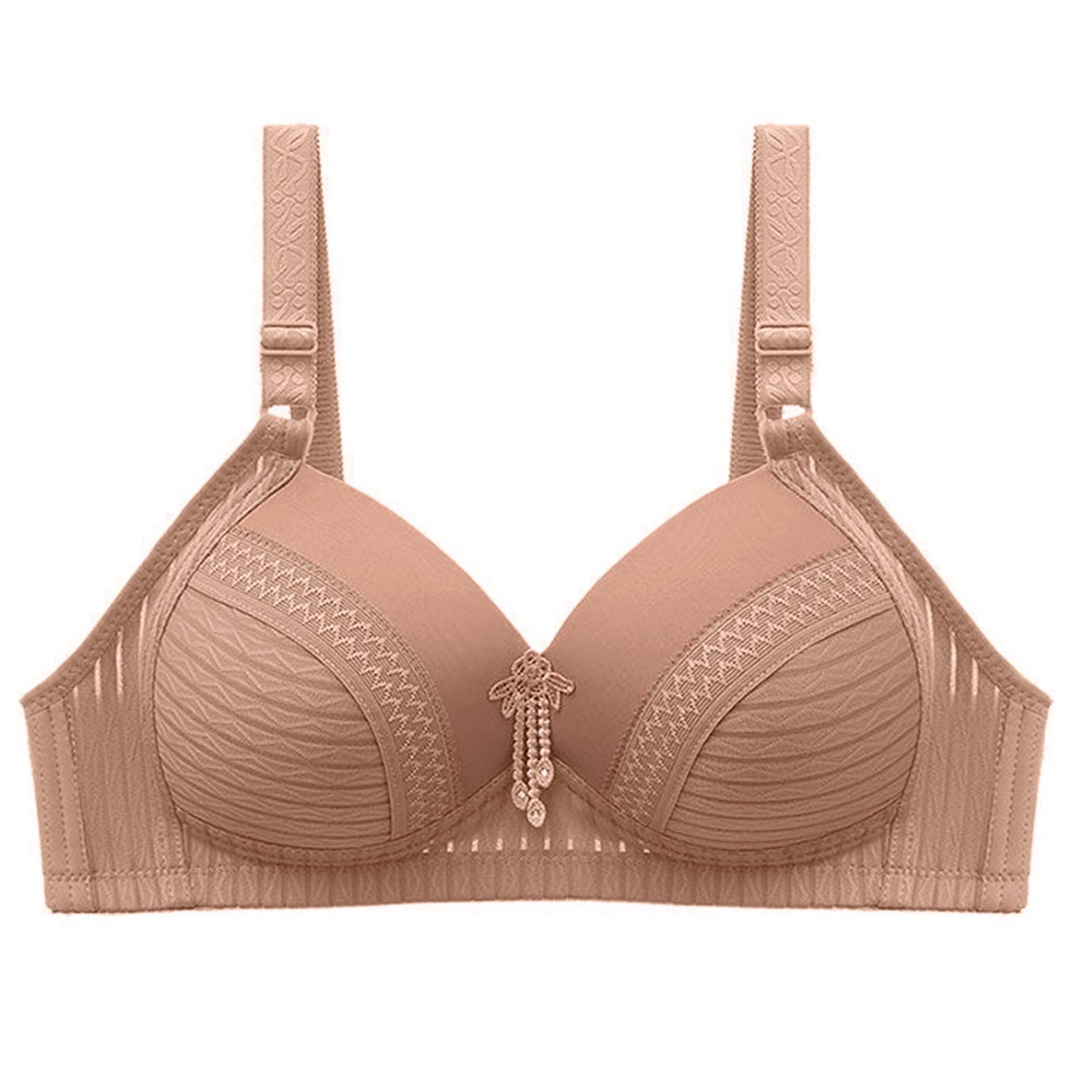 Women's Comfortable Hollow Out Underwire Bra - Solid Color Fashion Bowknot Design, No Rims for All-Day Wear - Perfect for Work, Yoga & Everyday Comfort