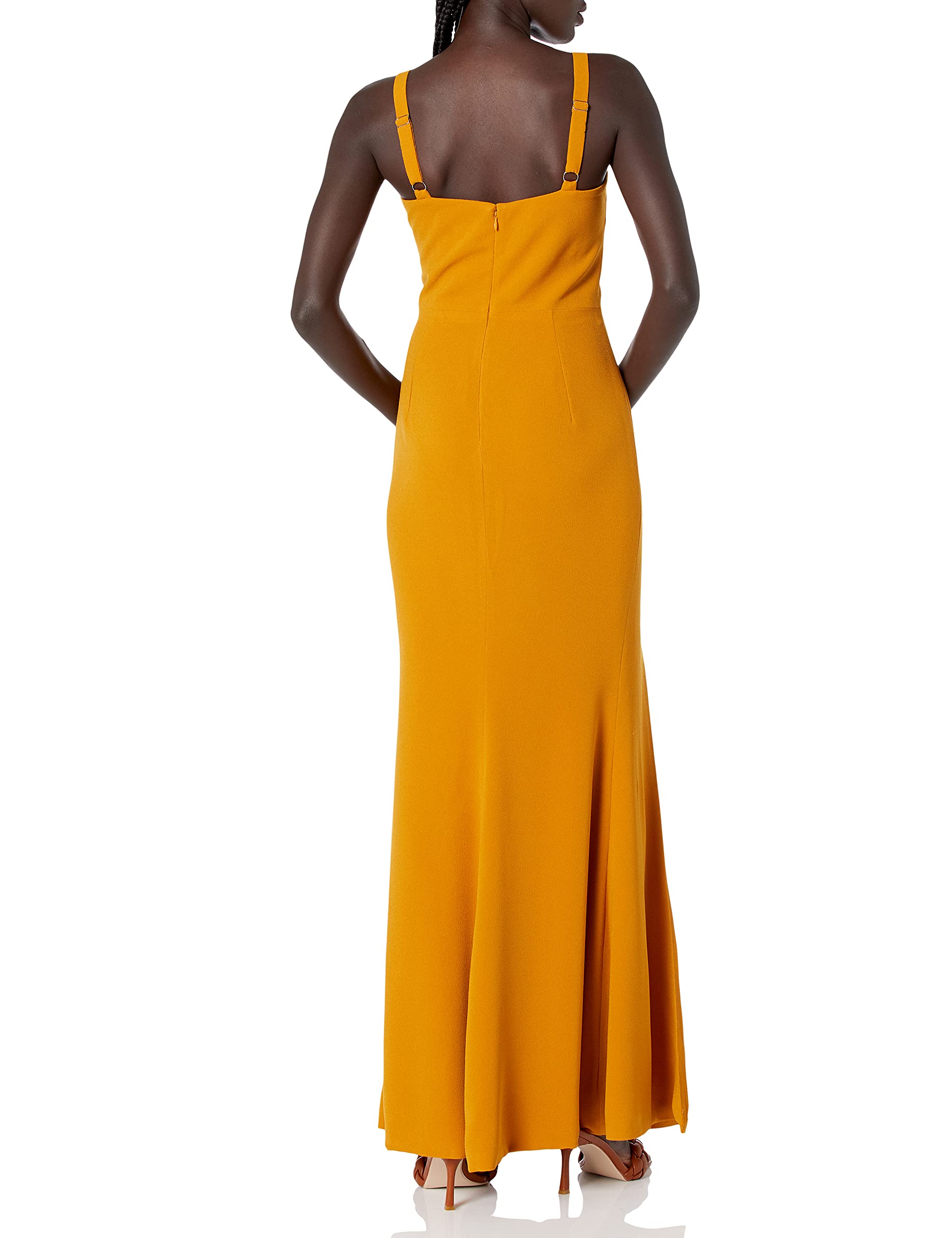 Dress the Population Women's Brooke Sleeveless Cut-Out Long Gown Dress - Elegant Formal Evening Gown for Prom, Wedding & Black Tie Events