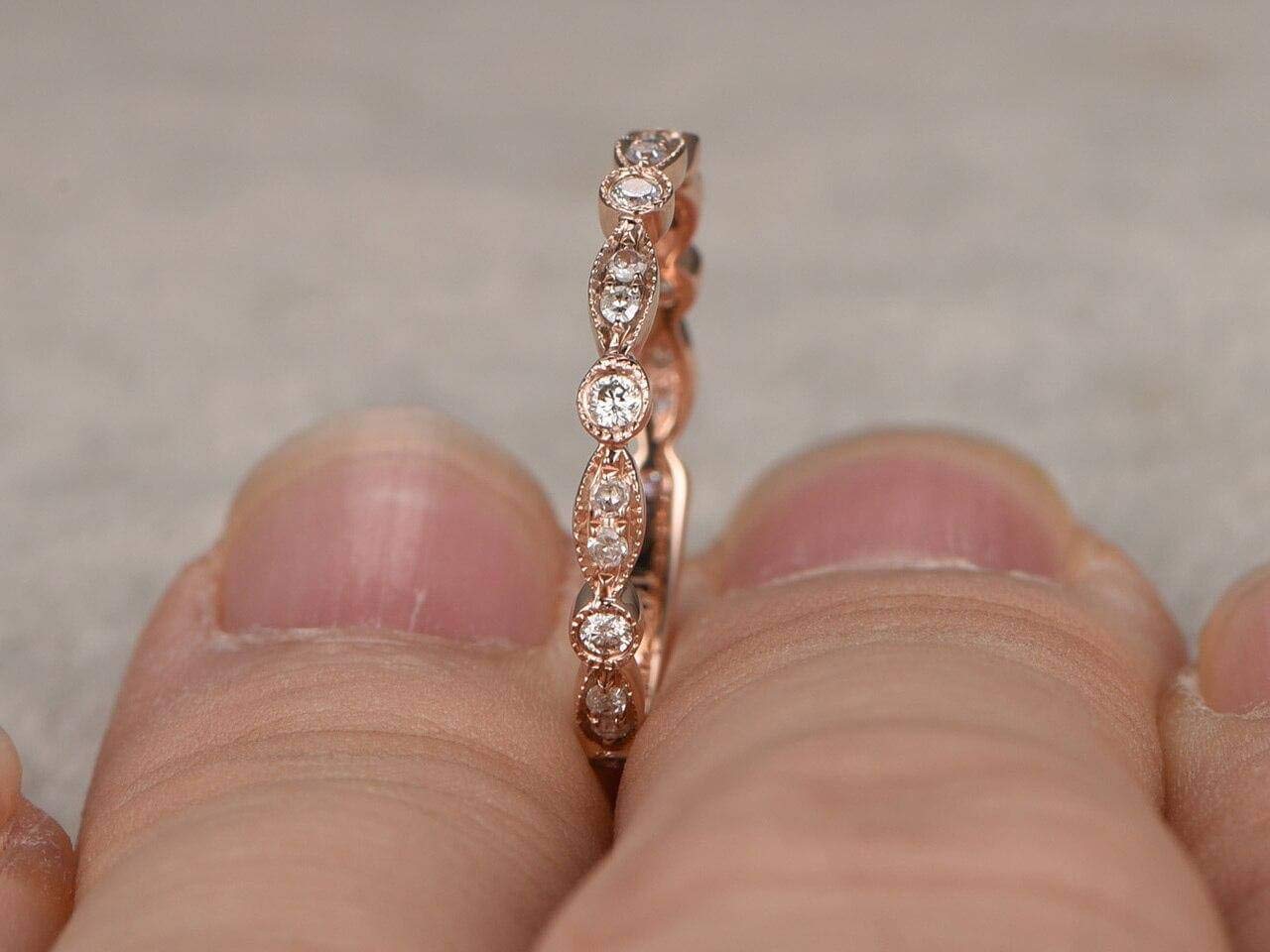 0.50 Carat Diamond Wedding Band Ring - 18k Gold Plated Engagement Ring for Women - Perfect for Bridal, Anniversary & Special Occasion Gifts