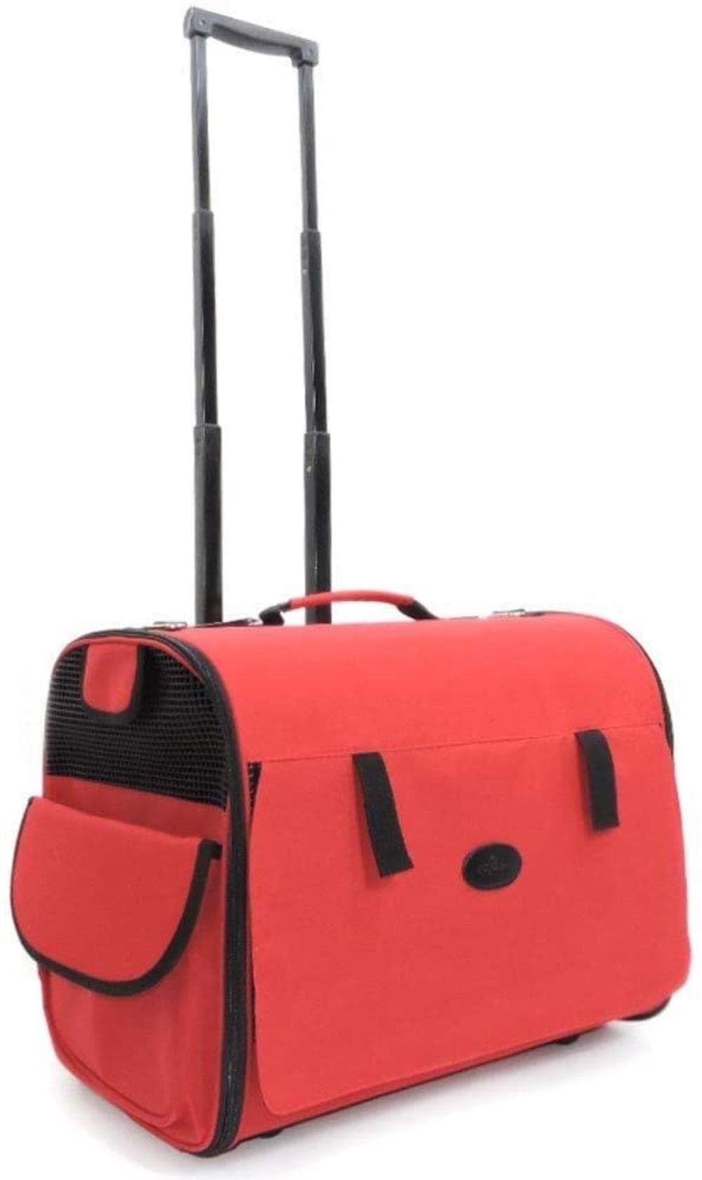 Portable Pet Travel Carrier Backpack with Wheels & Telescopic Handle - Lightweight Trolley Case for Small to Medium Dogs, Cats, Puppies & Kittens - Perfect for Airplane, Car Rides & Outdoor Adventures