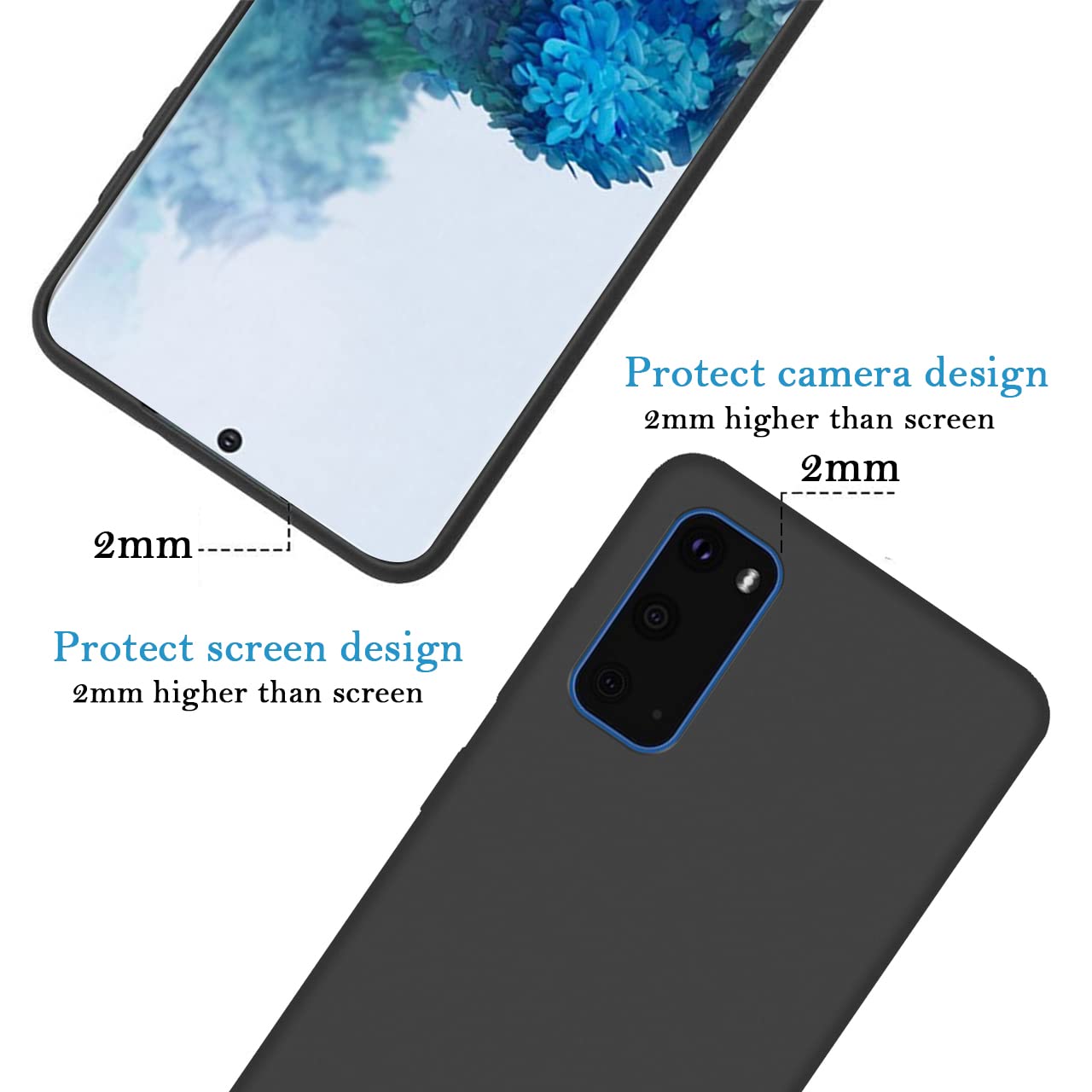 Custom Personalized Photo & Text Name Phone Case for Samsung Galaxy S20 - Anti-Scratch Soft TPU Protective Cover (Black) - Perfect for Gifts, Daily Protection & Style Expression