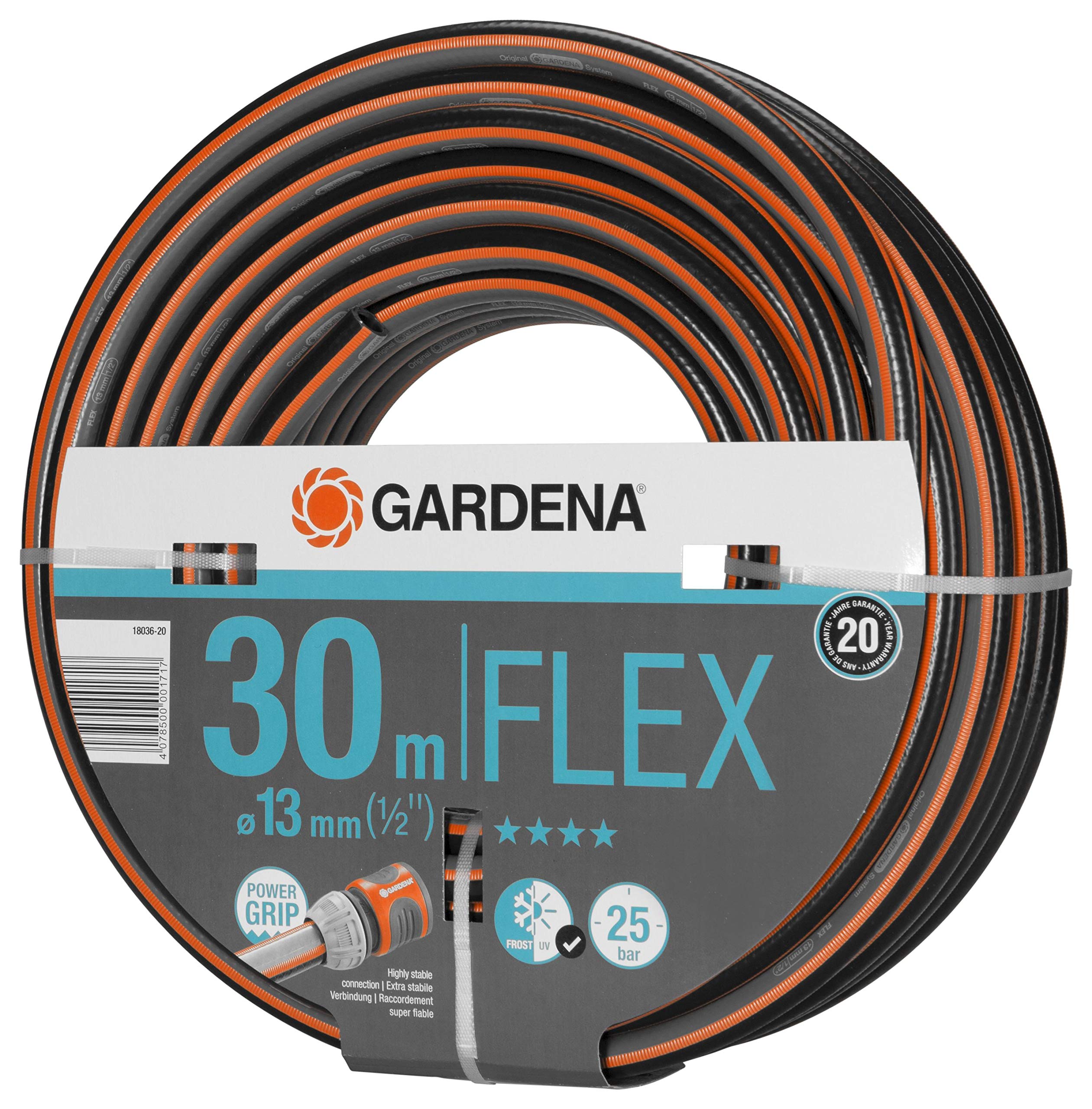 Gardena 18036 1/2 Inch x 100 Feet Flexible Garden Hose - Heavy Duty, Kink Resistant Water Hose for Lawn, Yard, and Outdoor Watering