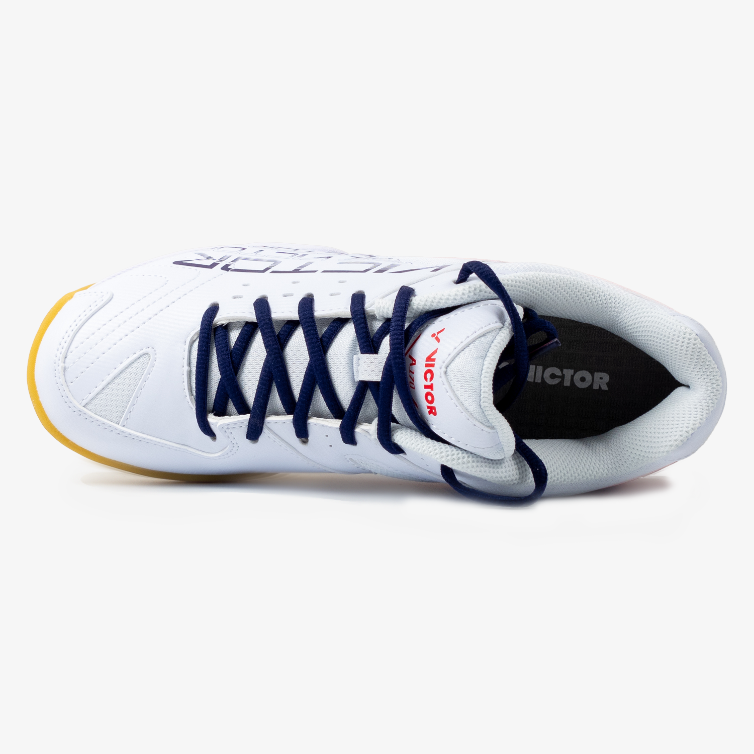 Victor A170 AD Wide Badminton Shoes (White/Red) - Lightweight Court Shoes for Badminton, Volleyball & Indoor Sports - Perfect for Competitive Play & Training