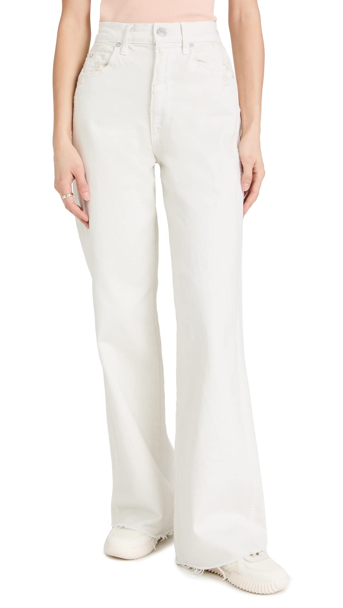 AMO Women's Frida Wide Leg Pants - High Waisted Linen Trousers for Summer, Casual & Office Wear, Comfortable Elastic Waist Pants for Women - Perfect for Work, Travel & Everyday Outfits
