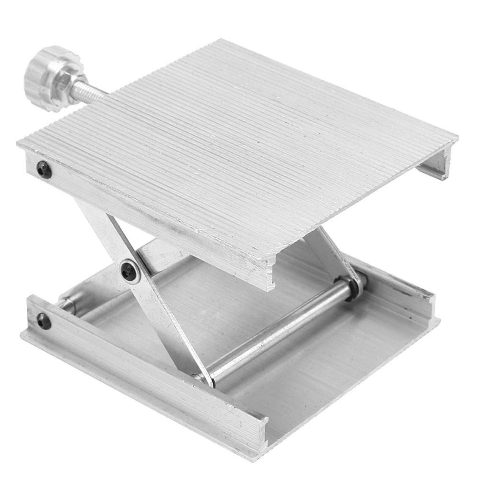 90×90mm Adjustable Lab Scissors Jack Lift Platform - Universal Lift Table for Lab Equipment & Workbench - Perfect for Microscopes, Electronics Repair & Precision Work