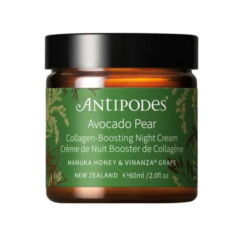 Antipodes Avocado Pear Nourishing Night Cream - Organic Anti-Aging Moisturizer for Dry Skin | Perfect for Nighttime Skincare Routine & Hydration Boost