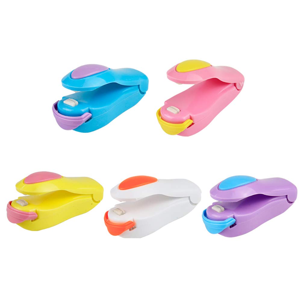 Omenluck 5-Pack Mini Heat Sealer for Plastic Bags - Food Storage & Snack Sealing Machine | Perfect for Kitchen, Pantry & Meal Prep Organization